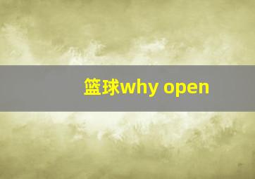 篮球why open